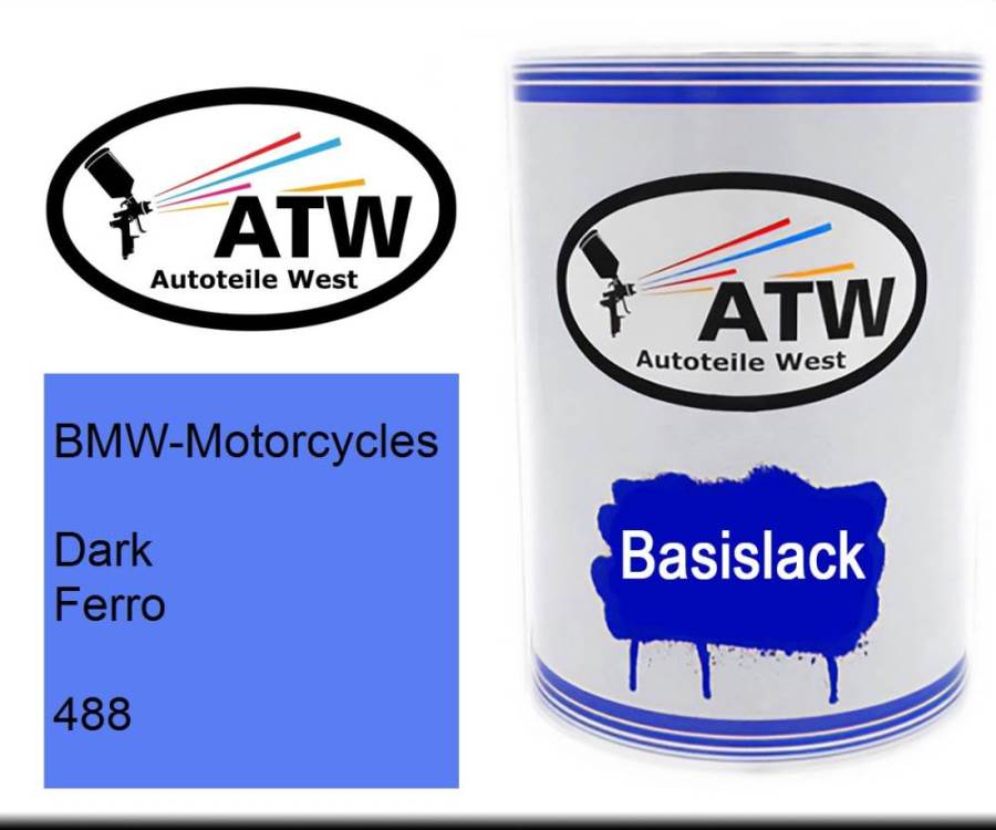 BMW-Motorcycles, Dark Ferro, 488: 500ml Lackdose, von ATW Autoteile West.